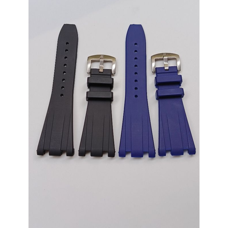Strap Rubber Jam Audemars Piguet Royal Offshore 28Mm Hitam Biru