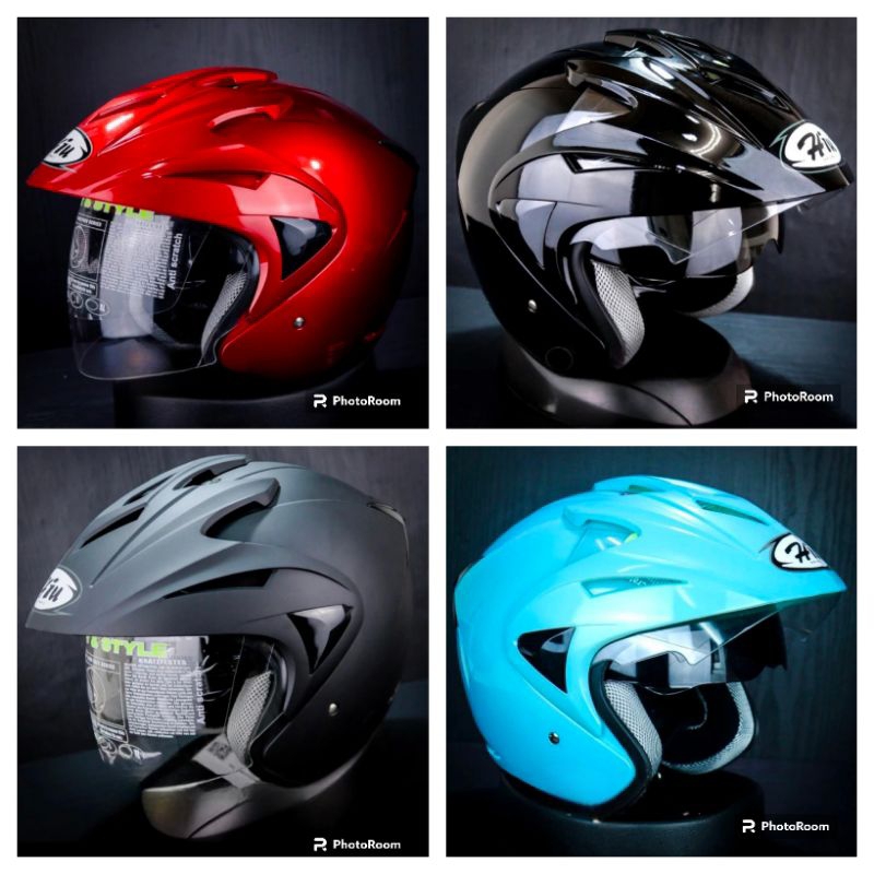 Helm Hiu Arrow Double Visor Original100%
