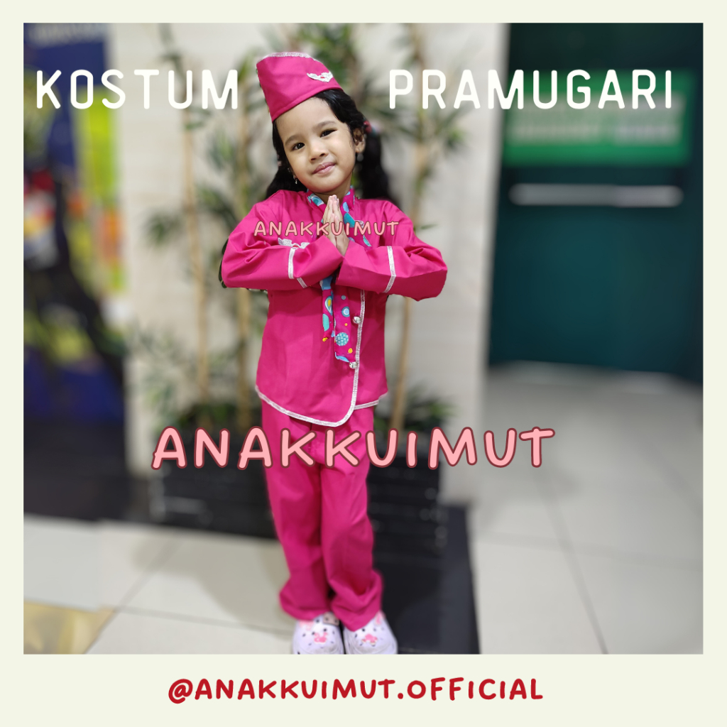 [ANAKKUIMUT] BAJU PRAMUGARI PINK ANAK - BAJU PRAMUGARI ANAK BAWAHAN CELANA WARNA PINK