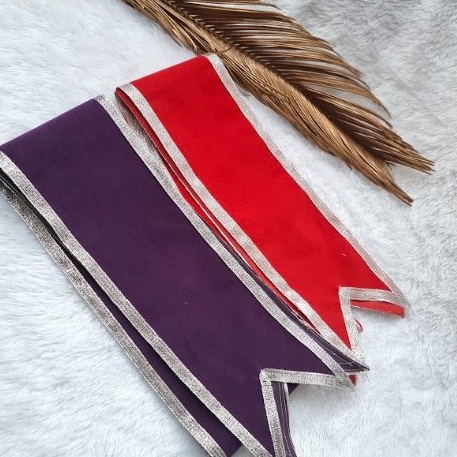 KODE 77 SELEMPANG BAHU DAN SELEMPANG LEHER LIST RENDA EMAS DAN PERAK