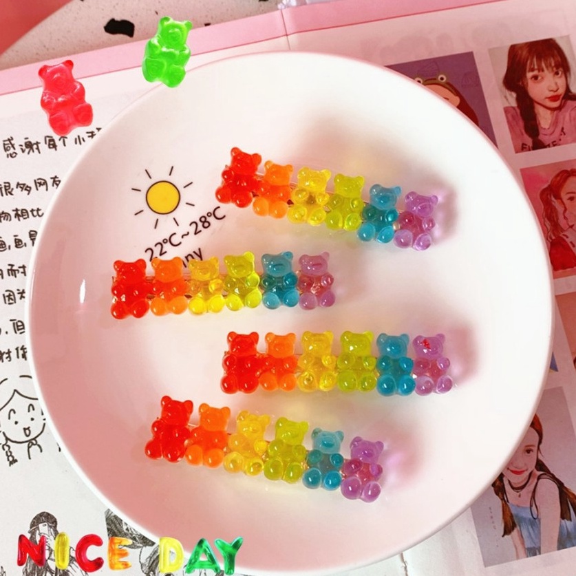 Jangan Sampai Kehabisan HP2 jepitan gummy bear gum beruang yupi wanita hairpin jepit rambut