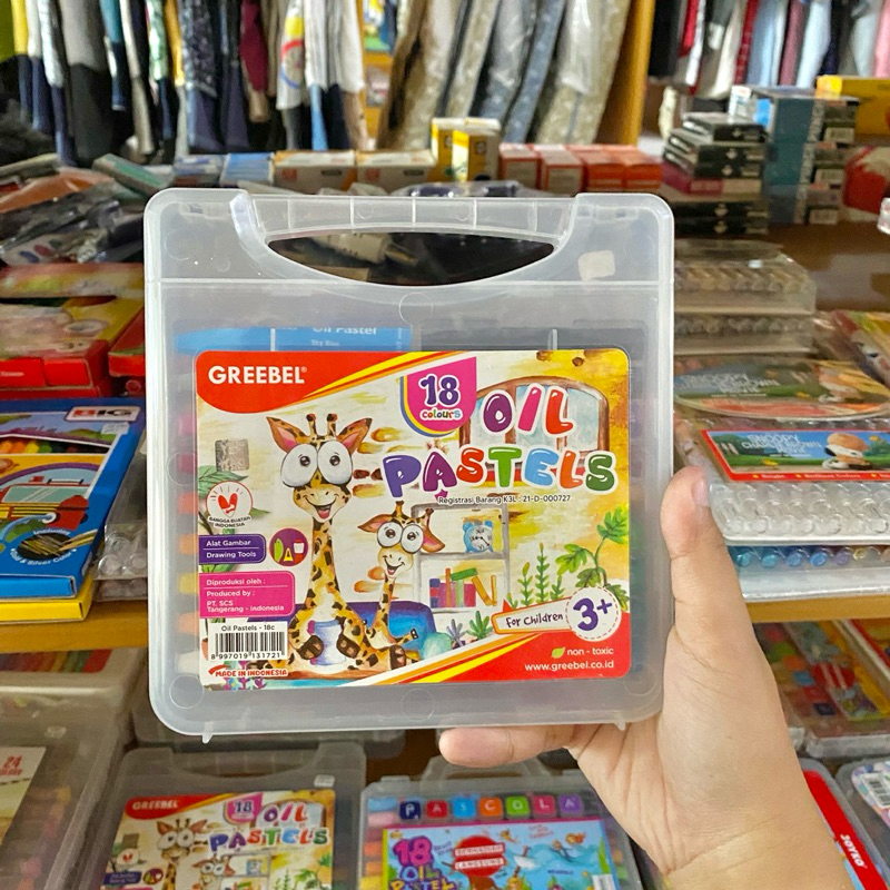 

OIL PASTELS / KRAYON / CRAYON GREEBEL 18 WARNA ORIGINAL