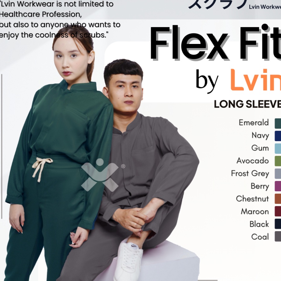 COD NEWPRODUCT  Lvin  FLEX FIT  Baju OKA Lengan Panjang  Baju Jaga  Set Baju Celana Jaga Oka  Dokter