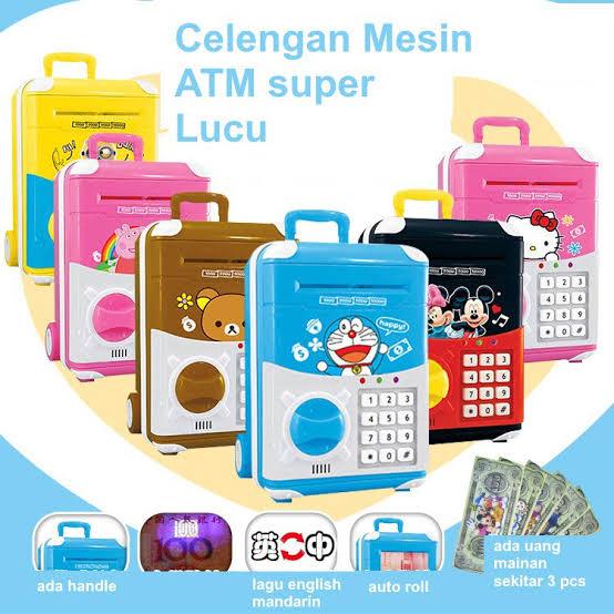 Mainan Anak Celengan Anak Mini ATM Karakter
