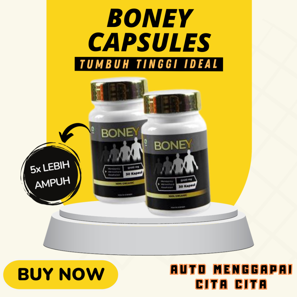 [PROMO] BONEY KAPSUL PENINGGI BADAN SUPLEMEN PENINGGI BADAN BONEY ORIGINAL HALAL BPOM