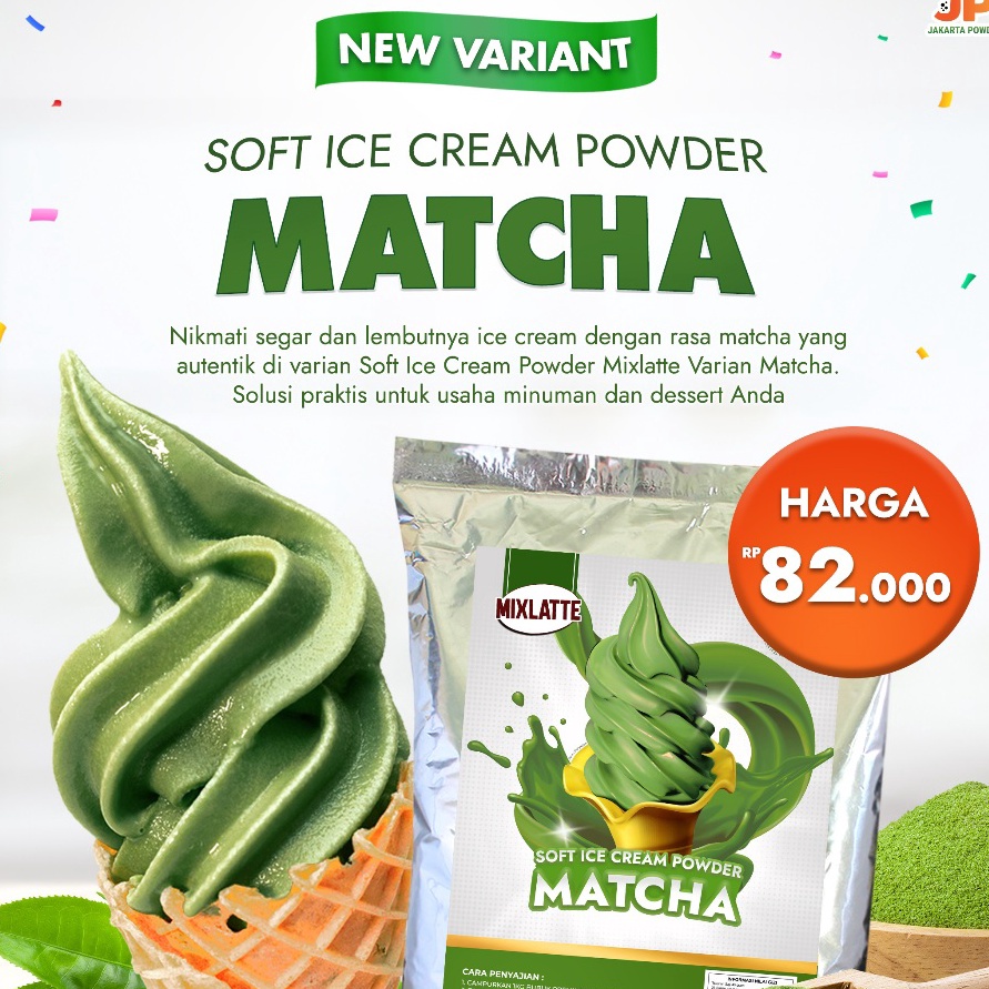 

STAR Bubuk Ice Cream CokelatVanillaStrawberryMatcha Soft Ice Cream Powder 1 Kg