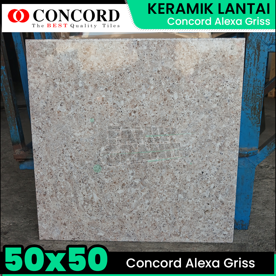 Keramik Lantai 50x50 Concord Alexa Griss Motif Terazzo Glossy KW1