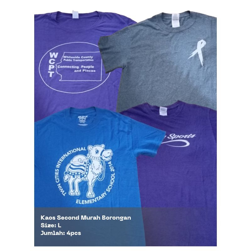 Kaos Second Branded Ori Murah Borongan (4pcs)
