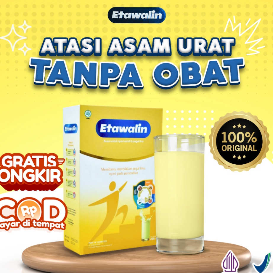 

Free Ongkir ETAWALIN 1 BOX ATASI ASAM URAT REMATIK NYERI SENDI TULANG