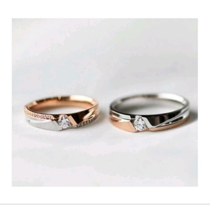 cincin kawin tunangan nikah emas putih asli