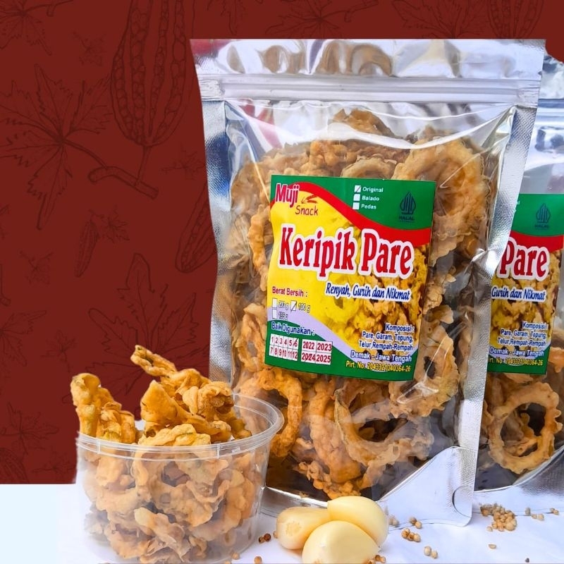 

KERIPIK PARE 100 GR 135 GR 200 GR| ANEKA KERIPIK HOMEMADE BY MUJI SNACK