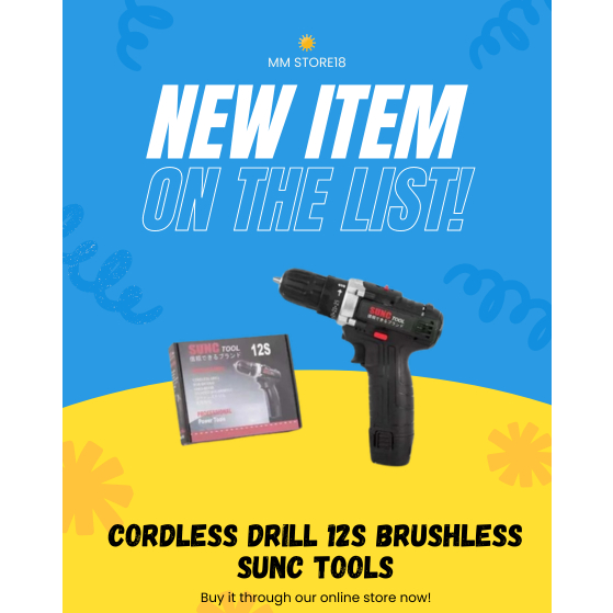 Bor Cordless Drill 12S Brushless Sunc Tools