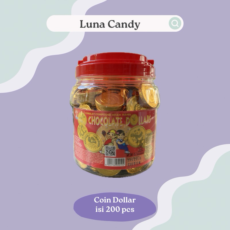 

Cokelat Coin Dollars isi 200