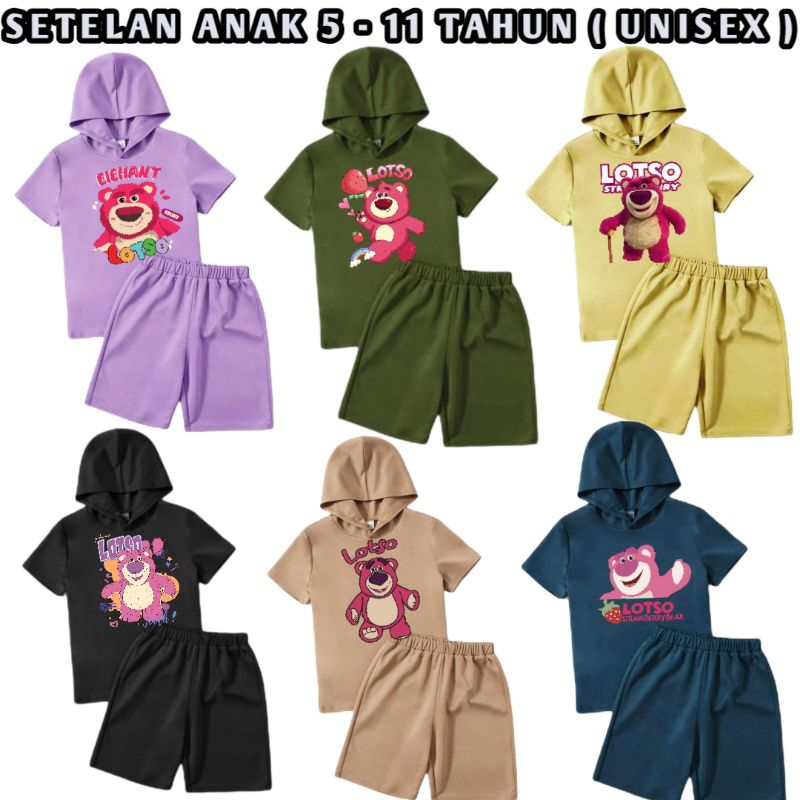 Baju Setelan Anak Lotso Bear / Setelan Anak Viral / Setelan Anak Laki Laki /.Setelan Anak Perempuan 