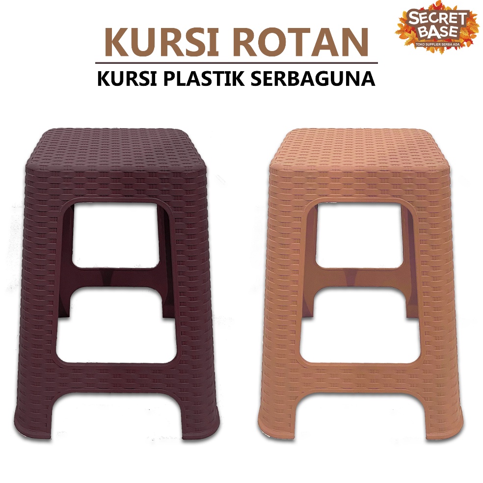 1212 Terlaris KURSI ROTAN  Kursi Plastik Tinggi  Bangku Tinggi Kokoh  Kursi Motif Rotan Murah