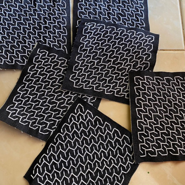 Sashiko Tambal Celana Jeans Patch Sashiko