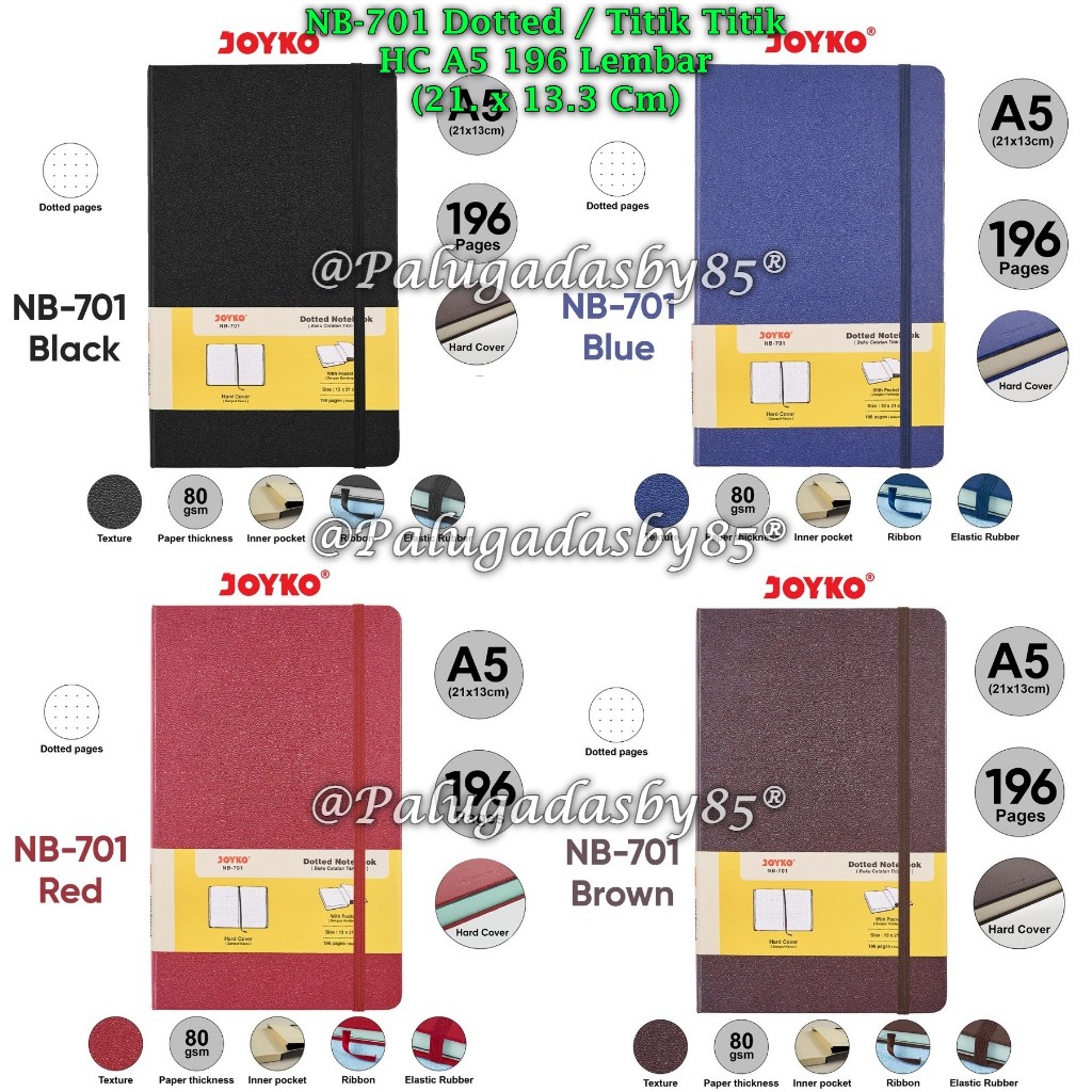 

(1 Biji) GROSIR Agenda Tali JOYKO NB-701 A5 196 Lembar Dotted / Notebook Buku Tulis Catatan Diary Agenda Joyko Hard Cover / Notebook Joyko NB 701 / Joyko NB701