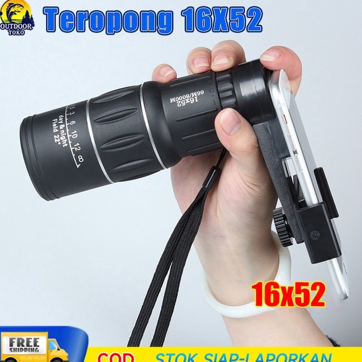 Jkl Teropong Tele Untuk HP Zoom 16x Jarak Jauh Universal semua jenis HP Monokular Nonton Bola stadio