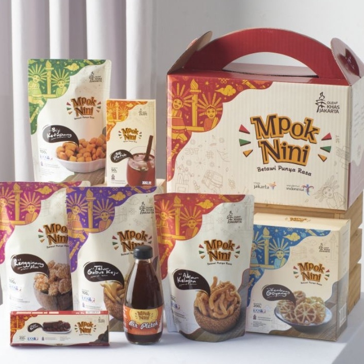 

READY STOK Paket OlehOleh Khas Jakarta Mpok Nini Premium Oleh Oleh Jakarta Jajanan Betawi