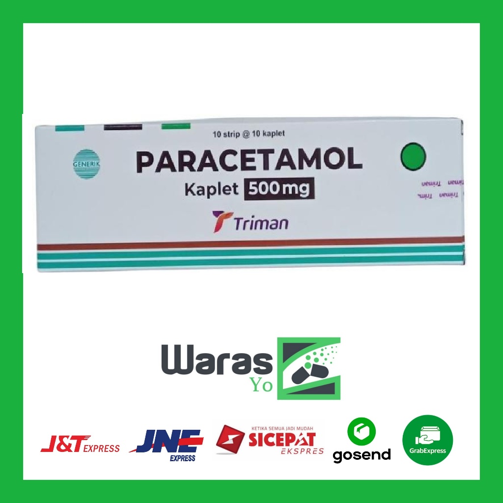 [SW] PARACETAMOL TRIMAN 500 MG BOX 100 KAPLET / PARACETAMOL 500 MG