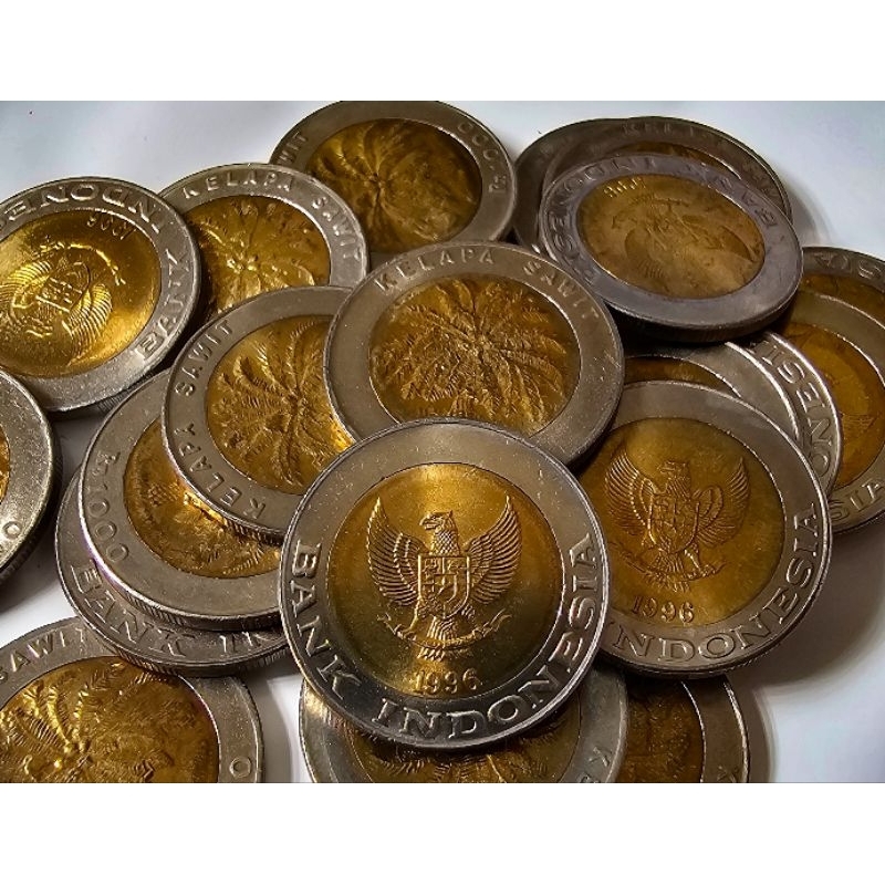 koin 1000 rp kelapa sawit 1996 masih baru UNC