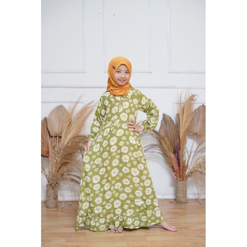 Gamis anak rayon baju anak perempuan gamis set hijab