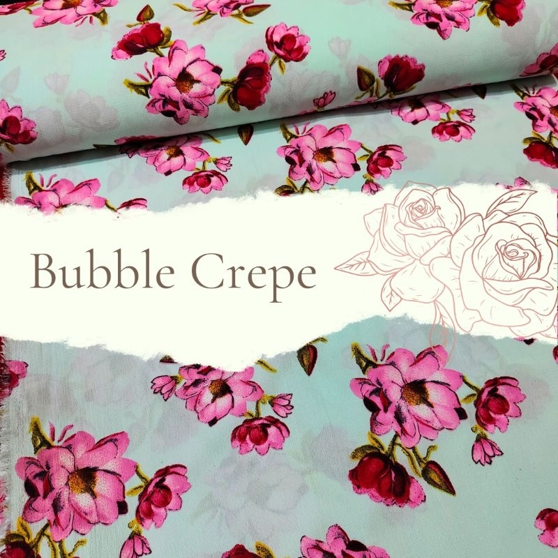 Kain Bubble Crepe / Kain Jeruk premium (Harga Per 0,5M)