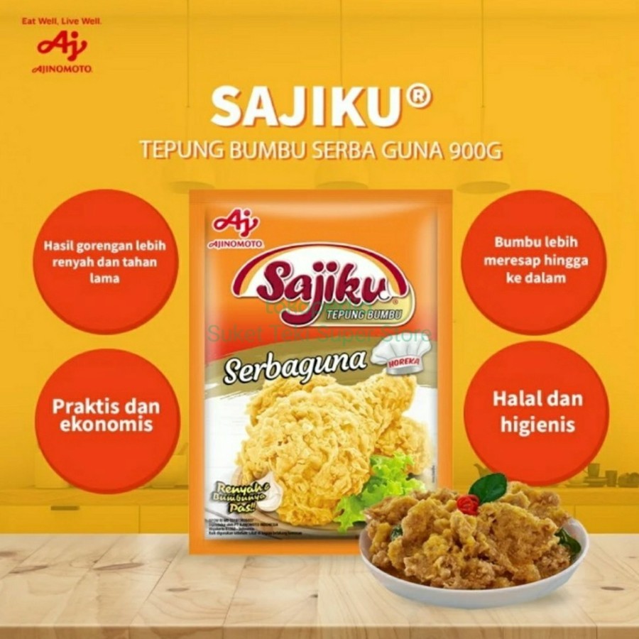 

Tepung Bumbu Serbaguna Sajiku Ajinomoto 900gr