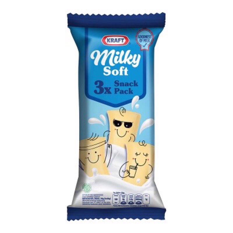 

keju kraft MILKY SOFT 90gr ( 30gr x 3 ) keju milkysoft snack pack