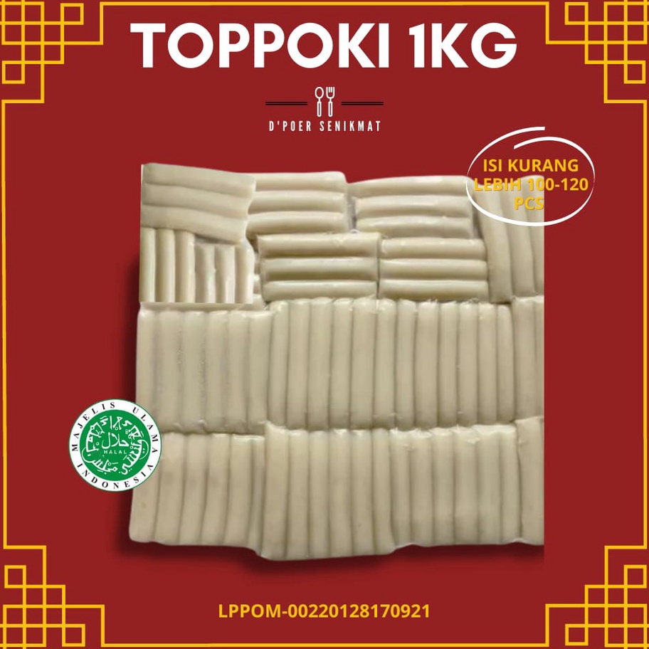 

FSASH SALE TOPOKI 1 KG Topokki Teobokki Tteokbokki Rice Cake Cemilan Korea Halal