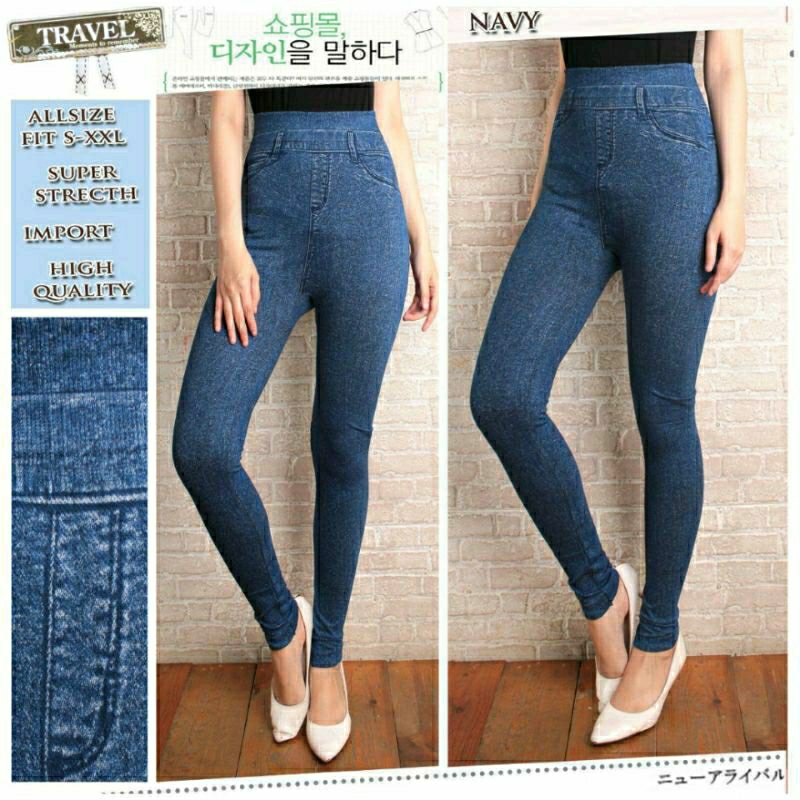LEGGING JEANS IMPORT / LEGGING IMPORT MURAH / LEGGING MURAH