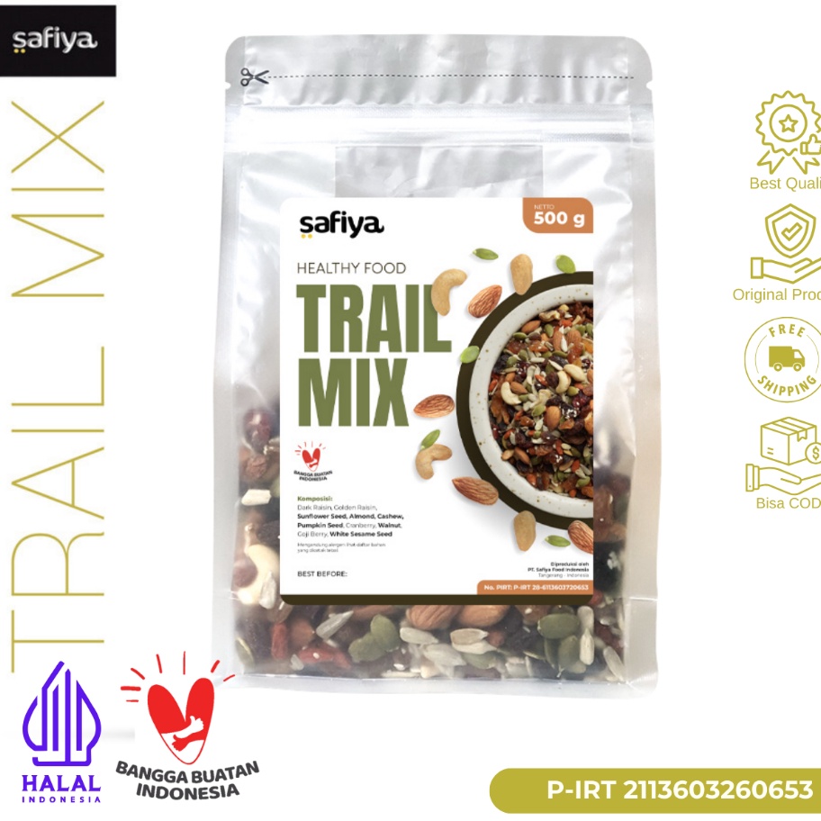 

PROMO MURAH Trail Mix Original 5 Gram Dried Fruit Seed Nut Roasted Snack Sehat Safiya