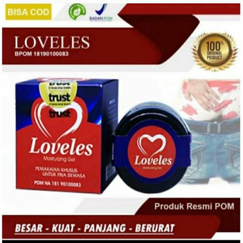 BISA COD Loveles-Loveles Moisturizing gel asli obat pria Oles 100% cream original herbal