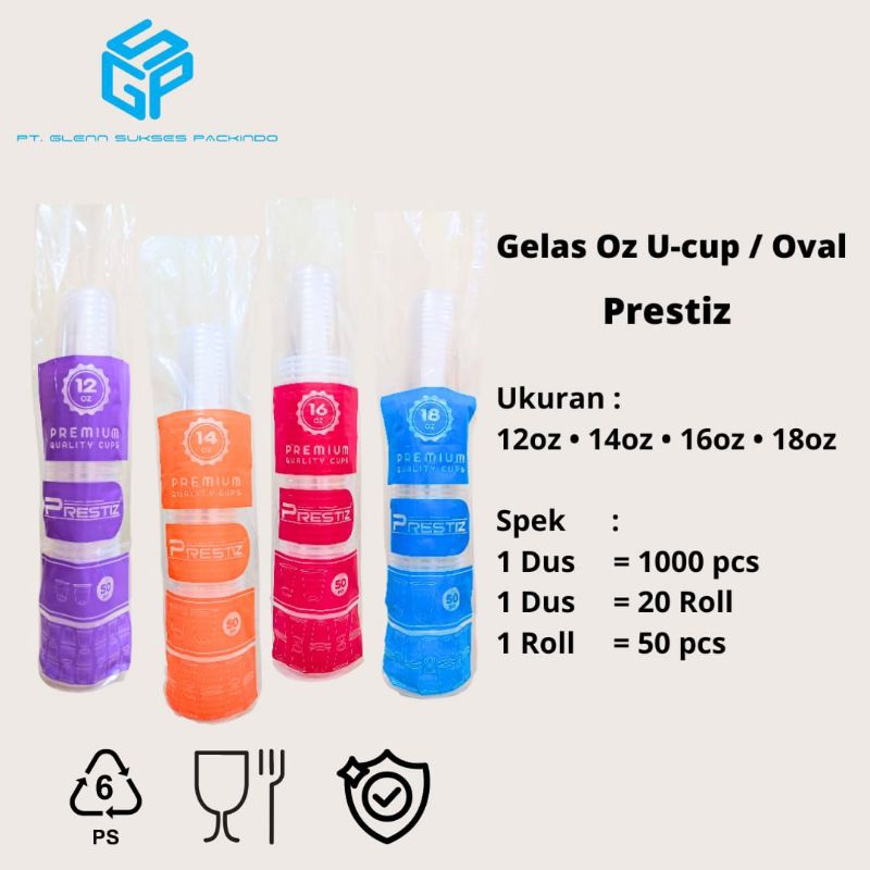 Cup Oval size 12 14 16 18 22 oz Harga grosir terbaik