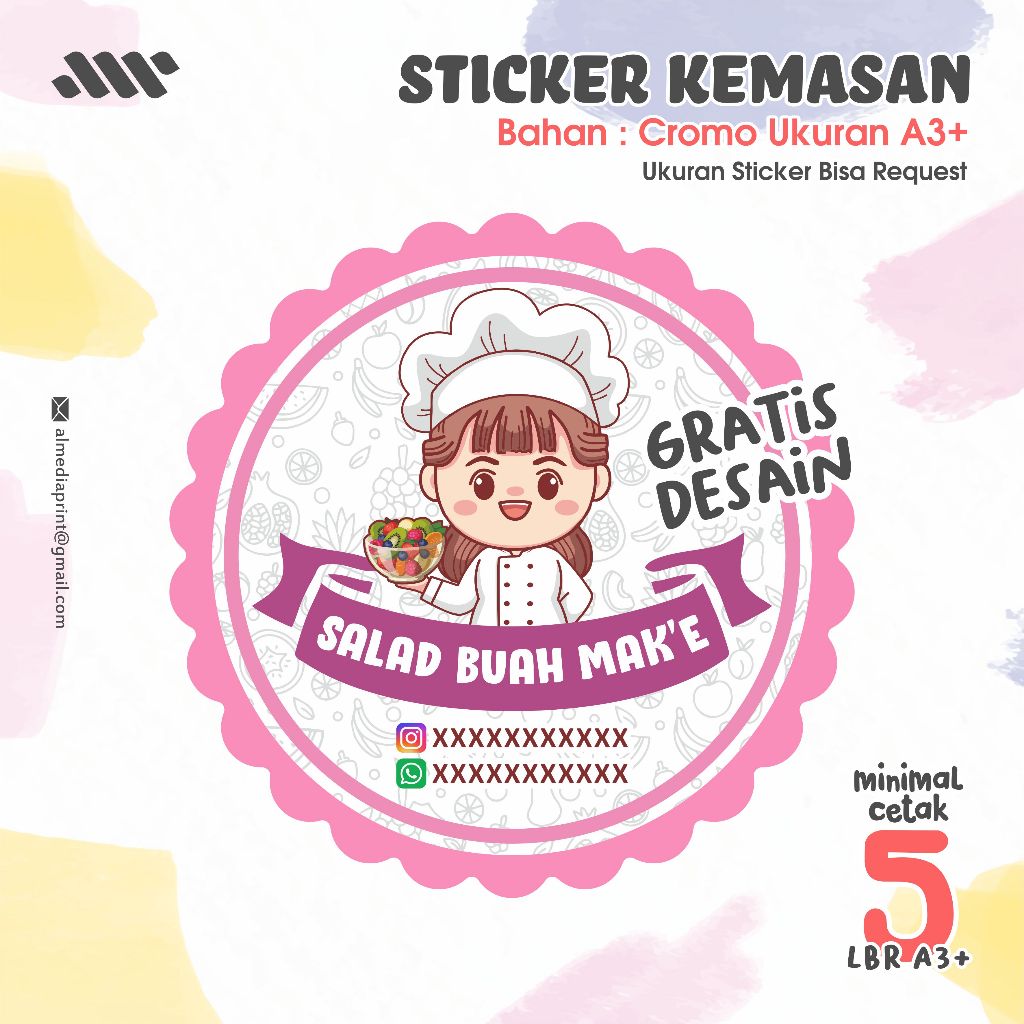 

Cetak Stiker Kemasan Cromo Perlembar A3+ (GRATIS DESAIN) 2