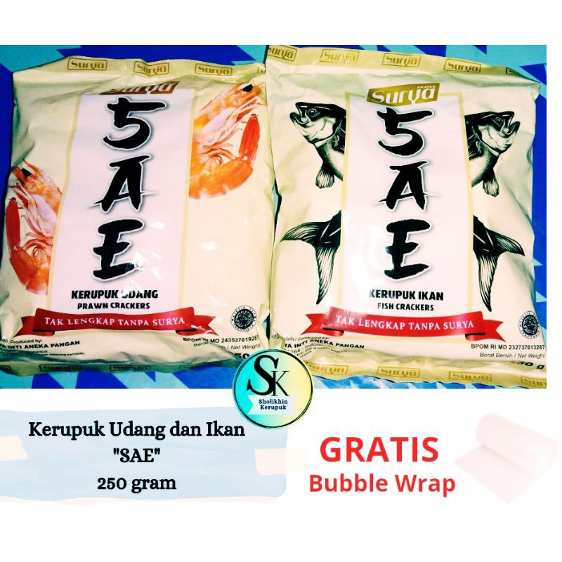 

Kerupuk Udang dan Kerupuk Ikan Cap SAE 250 gram / Kerupuk makan / Krupuk Soto / Krupuk Rawon / Kerupuk berkatan / Kerupuk Hajatan / Krupuk mentah