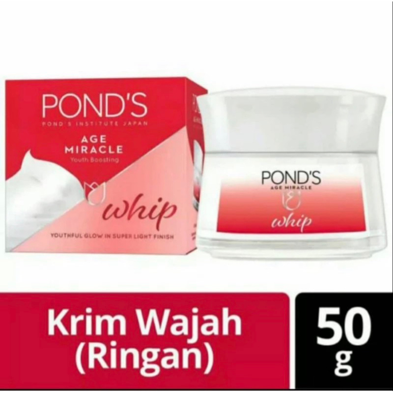 Ponds Age Miracle WHIP CREAM 50 gr KEMASAN BESAR Youth Boosting Tekstur Ringan