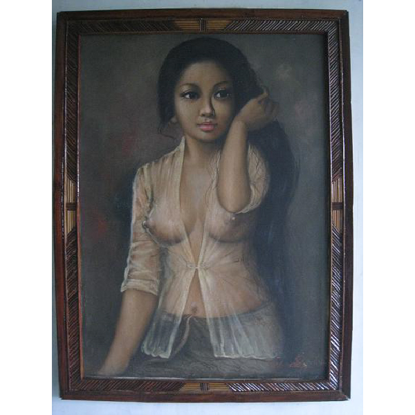Lukisan antik original ) PUTRI BALI era 30's karya Gioso