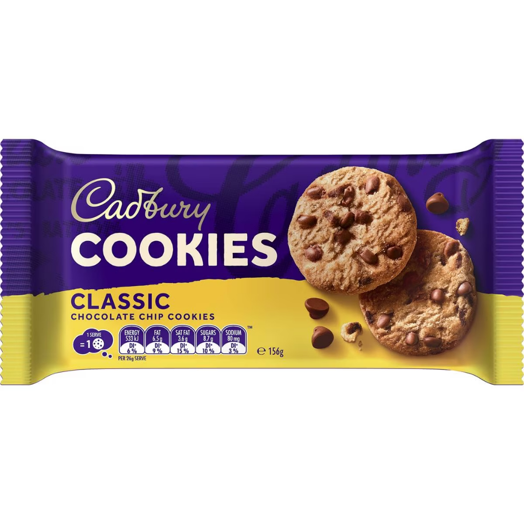 

Cadbury Classic Choc Chip Cookies 156g Australia