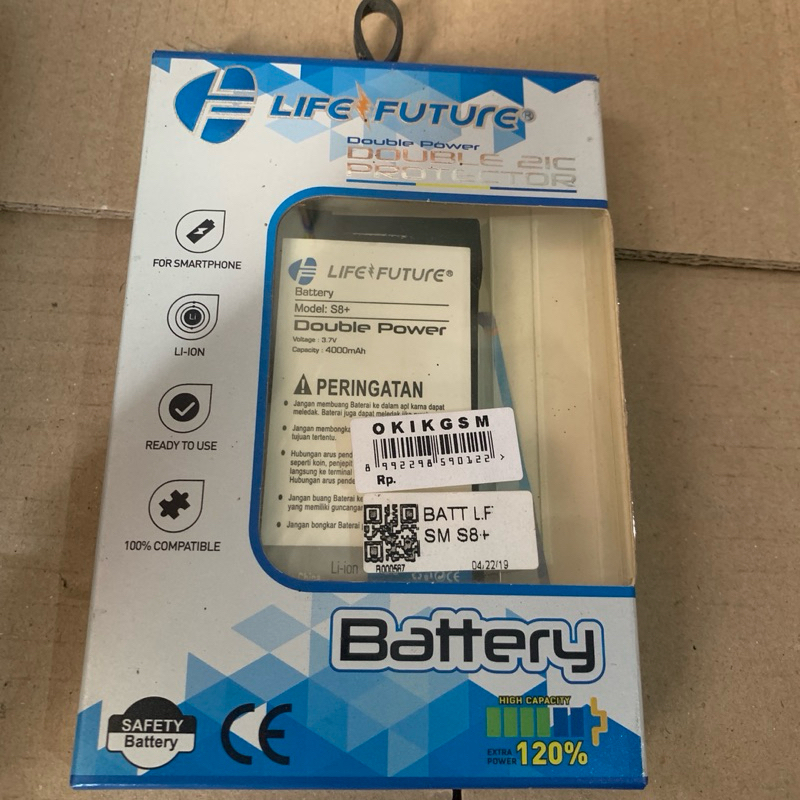 BATERAI SAMSUNG S8+ S8PLUS DOUBLE POWER ( LIFE FUTURE) 4000mAh