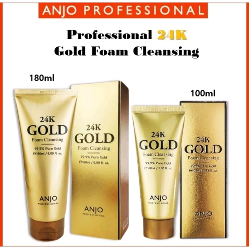 Original Anjo Professional 24K Gold Foam Cleansing 100ML/180ML