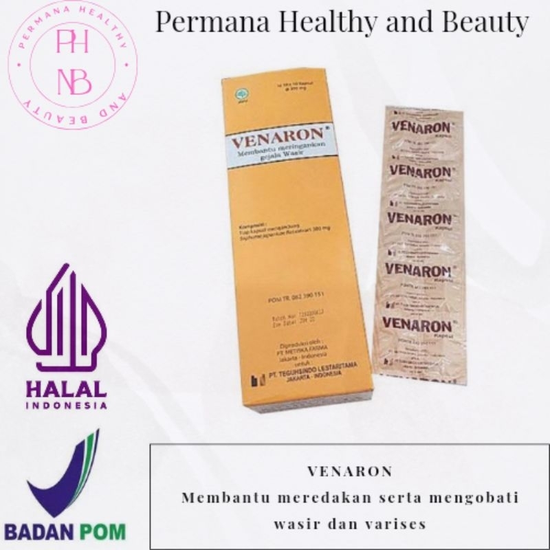 Venaron 300mg / Venaron Obat Wasir / Venaron Obat ambeyen / Venaron Strip isi 10 Kapsul