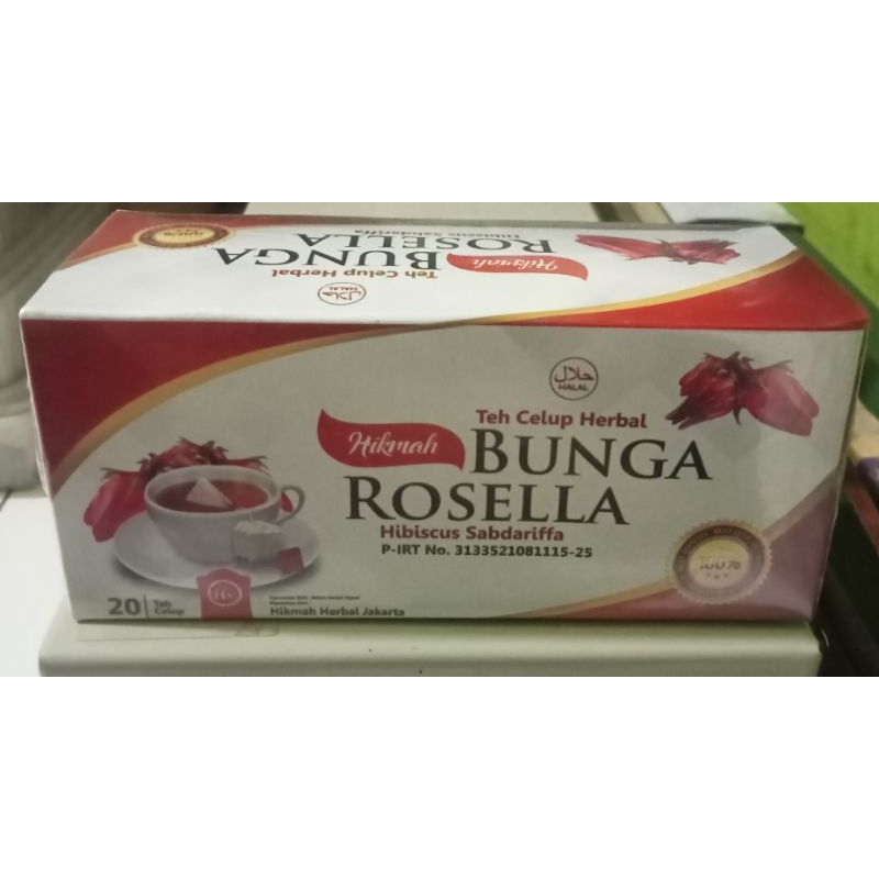 

Teh celup bunga Rosela//Teh herbal bunga Rosela isi 20 kantong teh