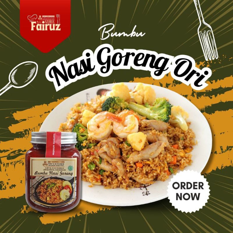 

Bumbu Nasi Goreng Original Tin's Kitchen Kemasan Unyu 220 gram