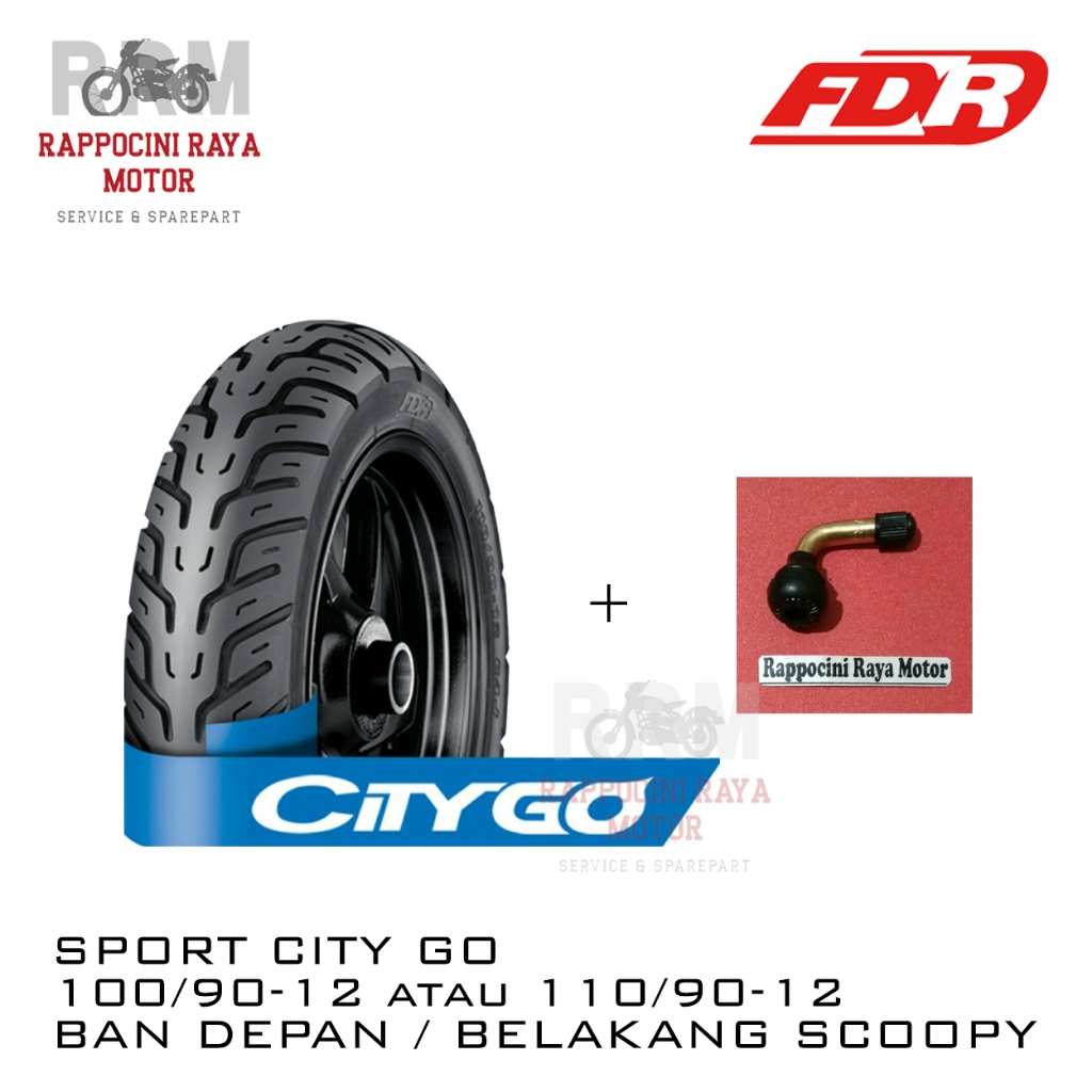 BAN FDR CITY GO 100/90 12  110/90 12 BAN MOTOR TUBELESS RING 12  SCOOPY ESP DAN FREEGO FREE PENTIL B
