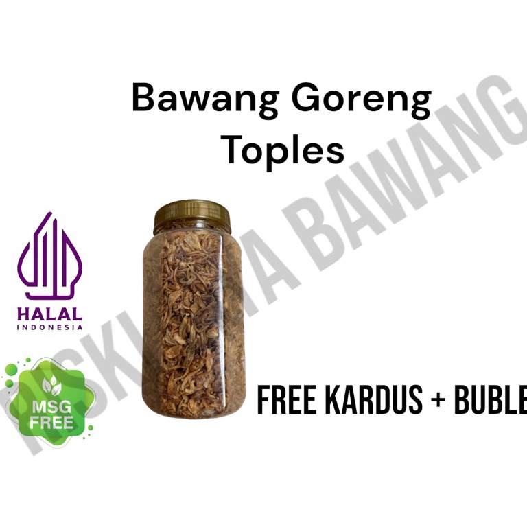 

PAKET LENGKAP Bawang Goreng 2 gram toples gurih dan renyah
