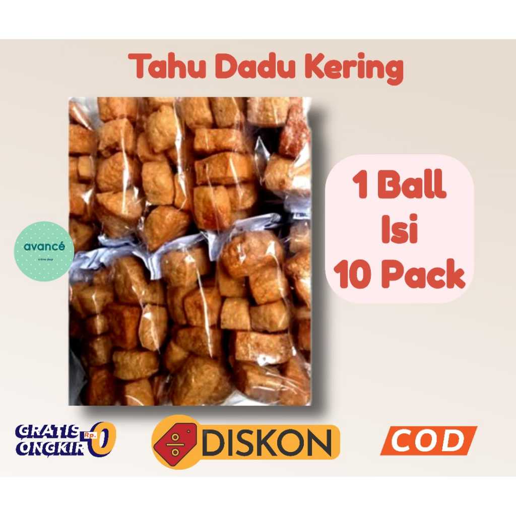 

1 Ball Tahu Dadu Kering (1 Ball isi 10 Pack)