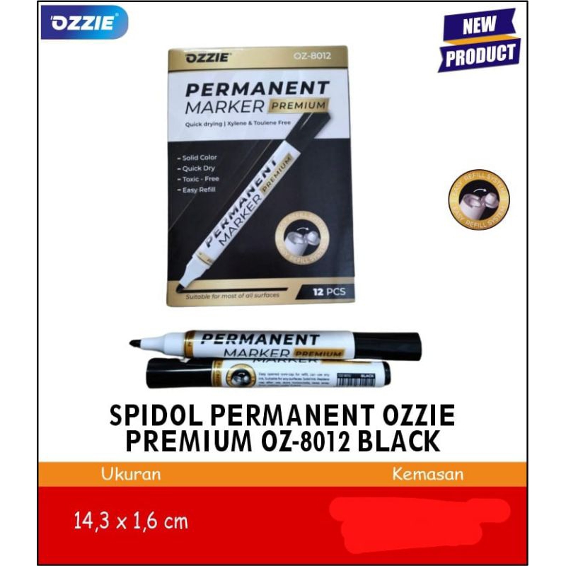 

SPIDOL PERMANENT OZZIE PREMIUM OZ-8012 BLACK