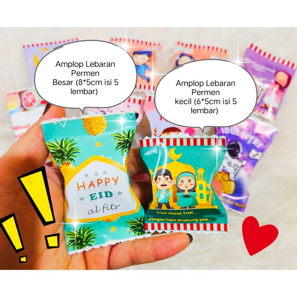 

Amplop Lebaran Permen Siap Pakai isi 5/ Amplop Permen IDUL FITRI 2024 siap pakai / Amplop Candy Berperekat / Amplop Permen Murah Premium