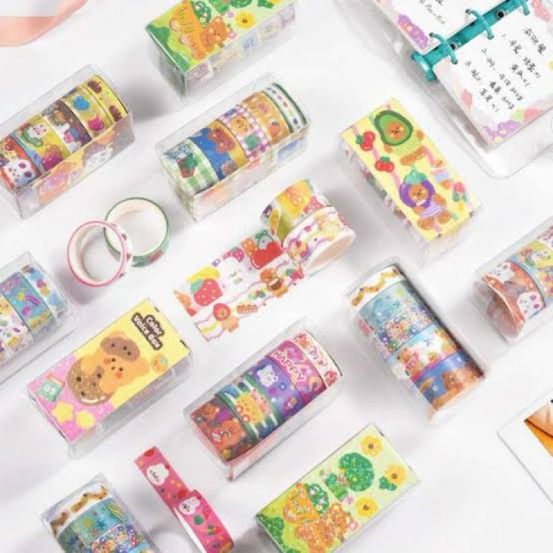 

[ SALE SERBA 12K AN ] Washi tape kawaii sealed karakter lucu ready stock